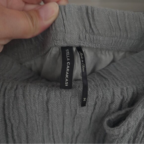 Stella Carakasi Womens 100% Hemp Chanvre 2-Piece Set Top Pnats Size S/M Crinkle - Picture 14 of 16